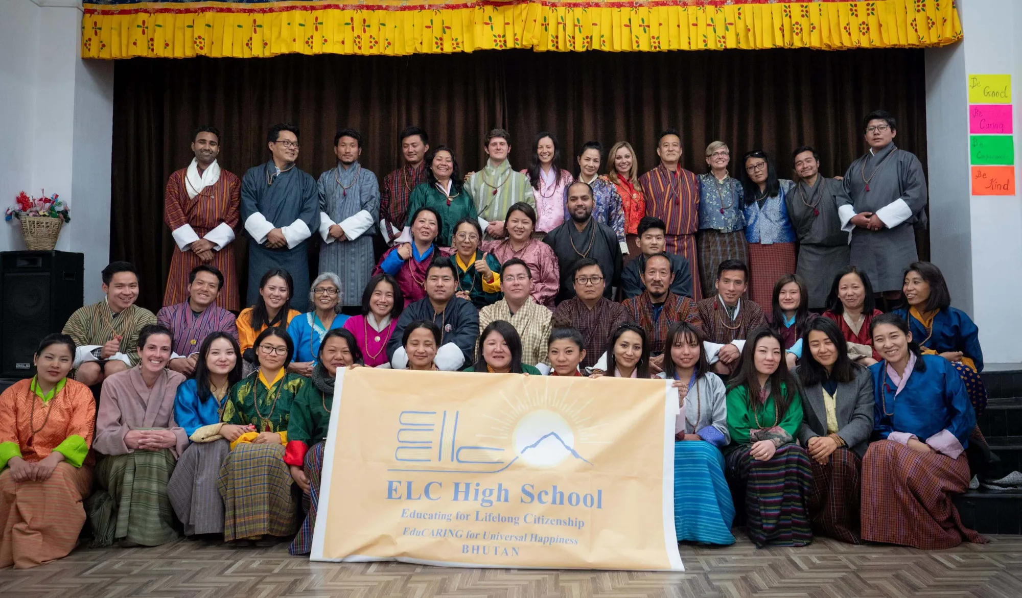 Educators from ELC High School, Bhutan, gathered together