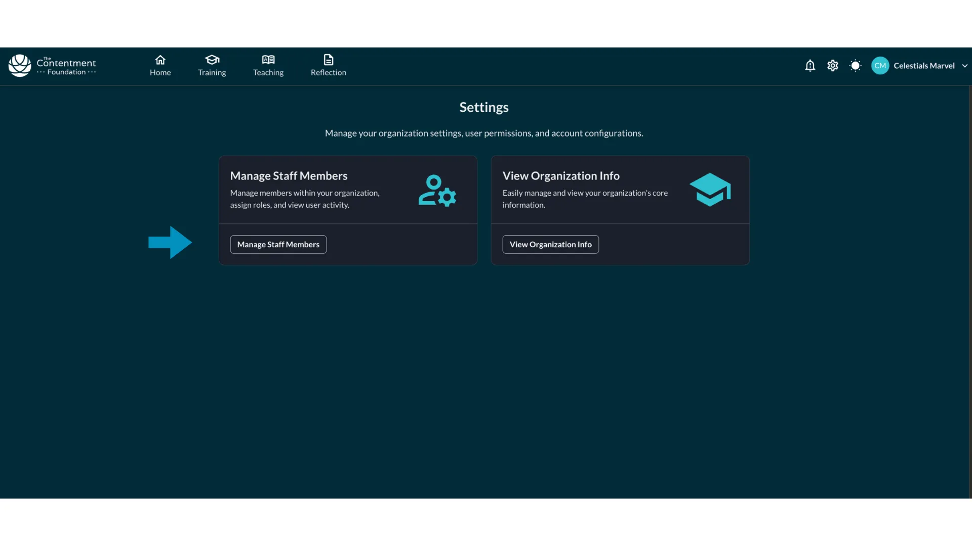 Manage Staff Members with the Invite Users button
